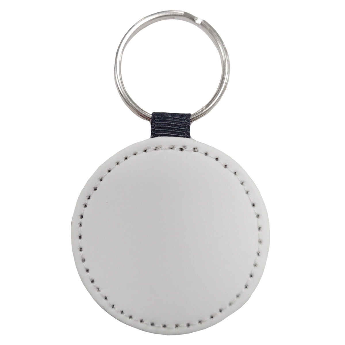 Porte-clés - 10 x Porte-clés en PU blanc uni - Rond