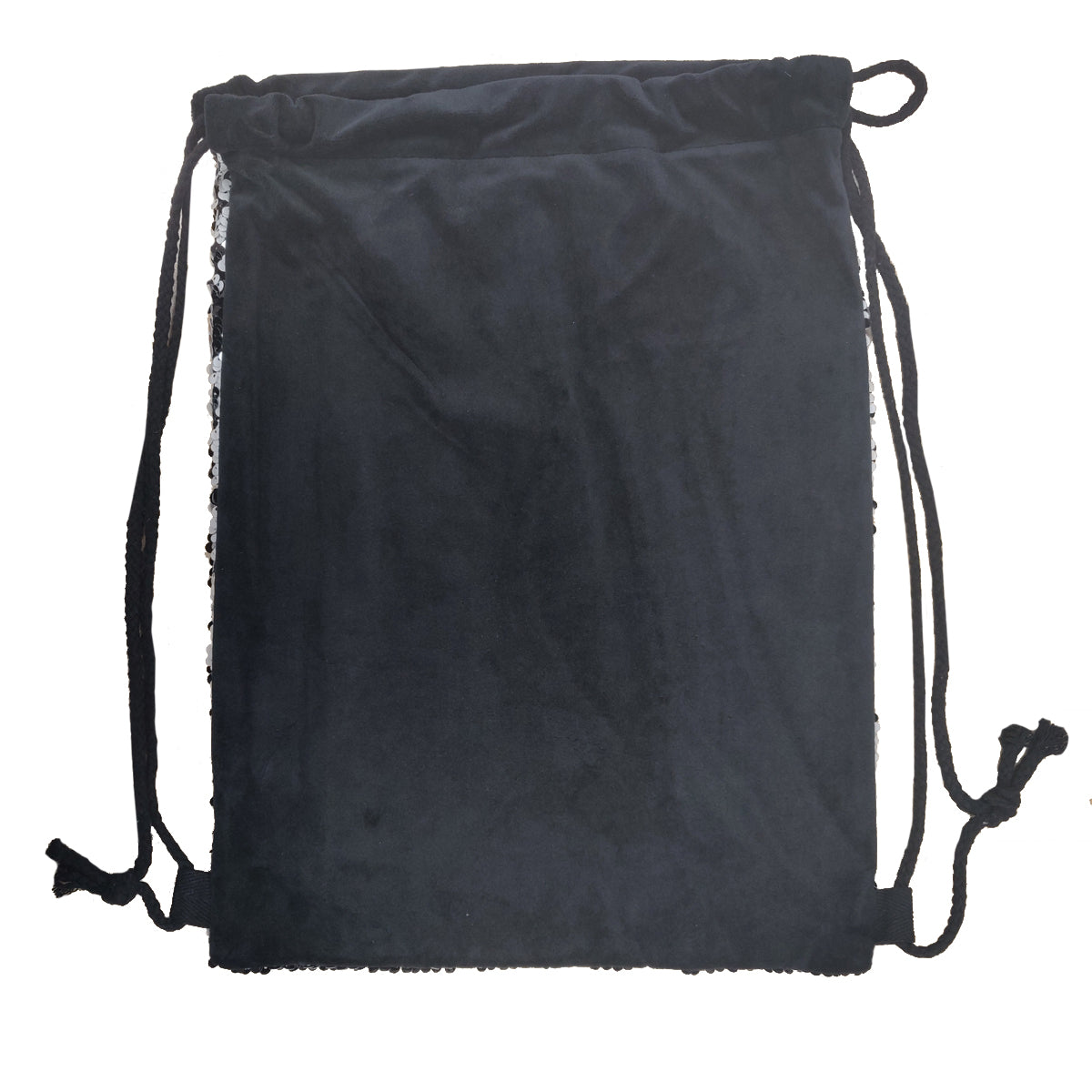 Bags - Sequin DRAWSTRING Bag - 38.5cm x 30cm - BLACK - Longforte Trading Ltd
