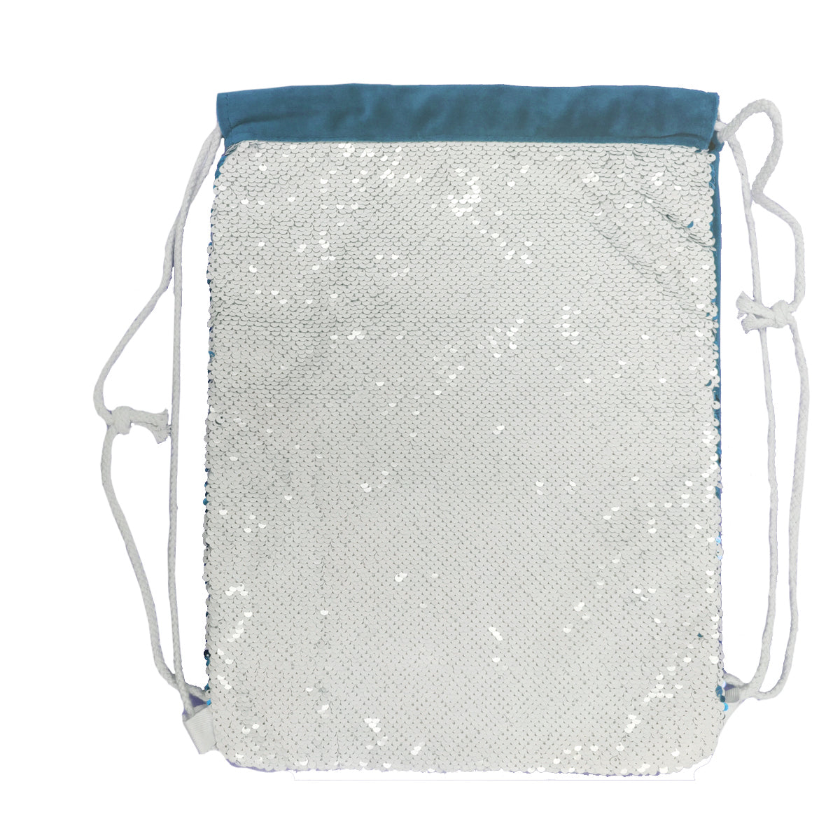 Wholesale Carton - 50 x Sequin DRAWSTRING Bags - 38.5cm x 30cm - LIGHT BLUE