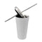 Mugs - Travel Mugs - 16oz Stainless Steel Tumbler with Straw - White