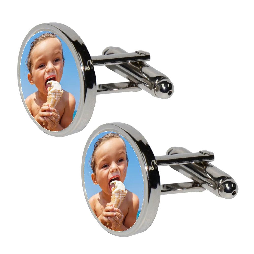 Cufflinks - Chrome - Round - Longforte Trading Ltd