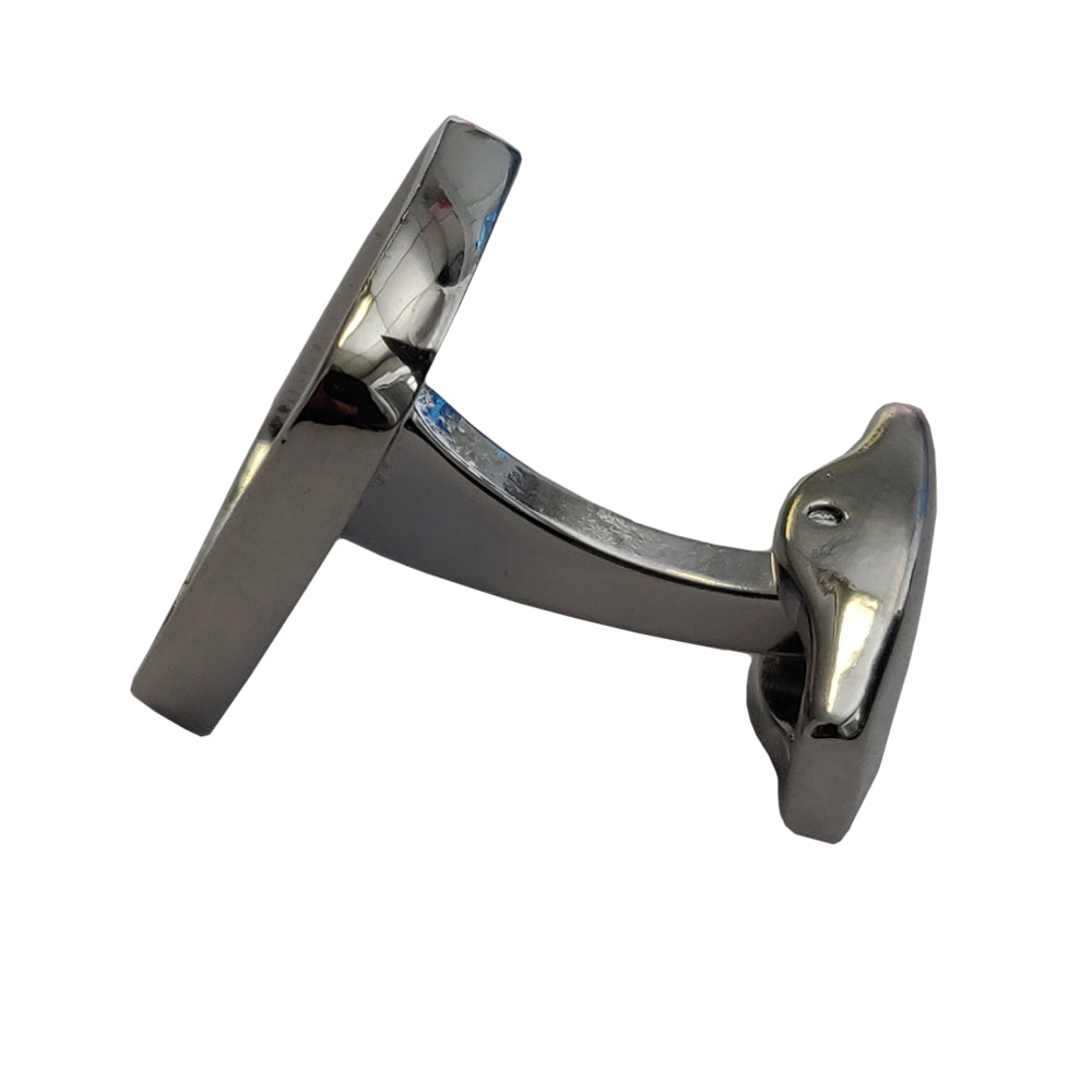 Wholesale Carton - 50 Pairs x Cufflinks - Premier Range - Chrome - Curved Square