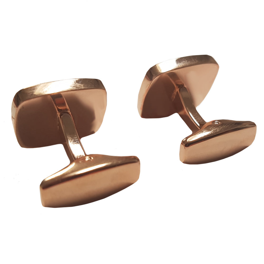 Wholesale Carton - 50 Pairs x Cufflinks - Premier Range - Rose Gold - Curved Square