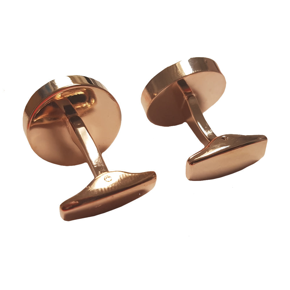 Wholesale Carton - 50 Pairs x Cufflinks - Premier Range - Rose Gold - Round