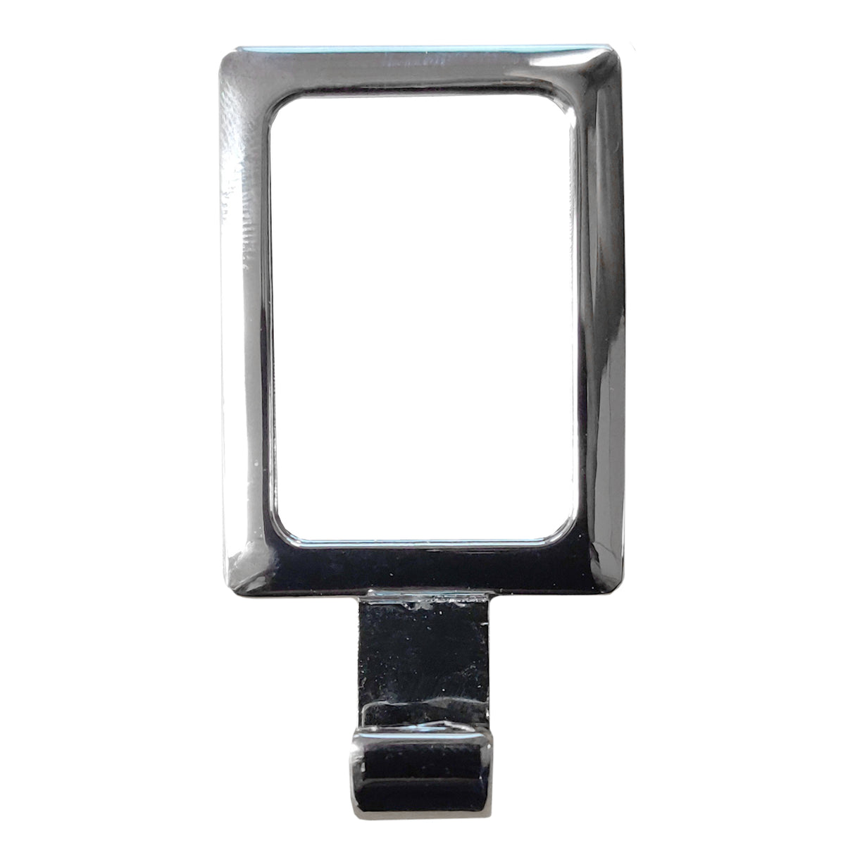 Selbstklebender Kleider-/Schlüsselhaken aus Metall mit bedruckbarem Einsatz – RECHTECK