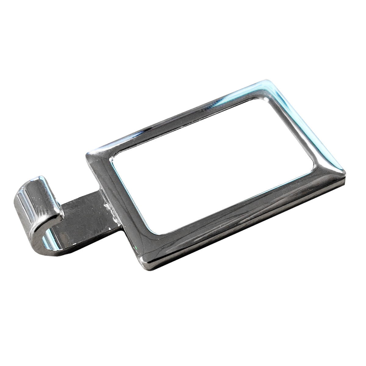 Selbstklebender Kleider-/Schlüsselhaken aus Metall mit bedruckbarem Einsatz – RECHTECK