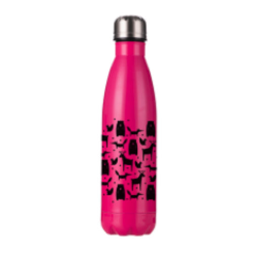 CARTON COMPLET - 50 x Bouteille d'eau Bowling à double paroi en acier inoxydable - COULEUR - 500 ml - ROSE ROUGE