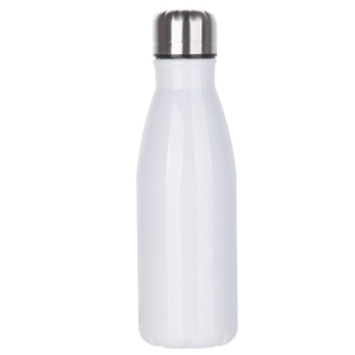 Wholesale Carton - 50 x Water Bottles - ALUMINIUM - Bowling - 500ml - White