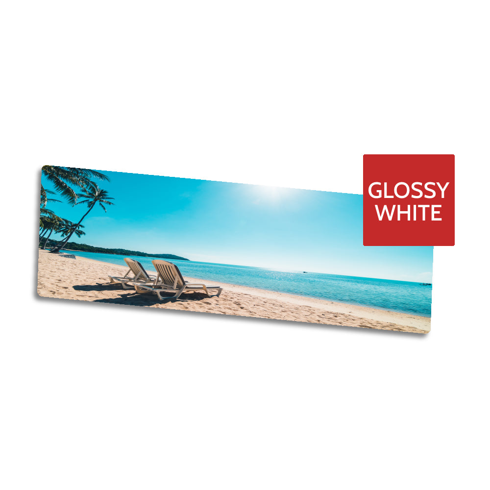 Ultra HD GLOSS WHITE 1.15mm Aluminium Sheets - 12" x 5" (30.5cm x 12.7cm) - Longforte Trading Ltd