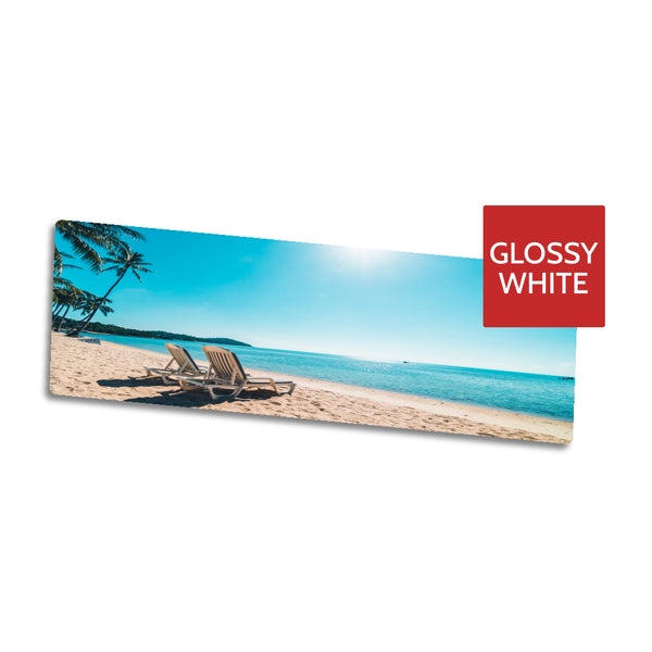 Ultra HD GLOSS WHITE 1.15mm Aluminium Sheets - 12" x 5" (30.5cm x 12.7cm) - Longforte Trading Ltd