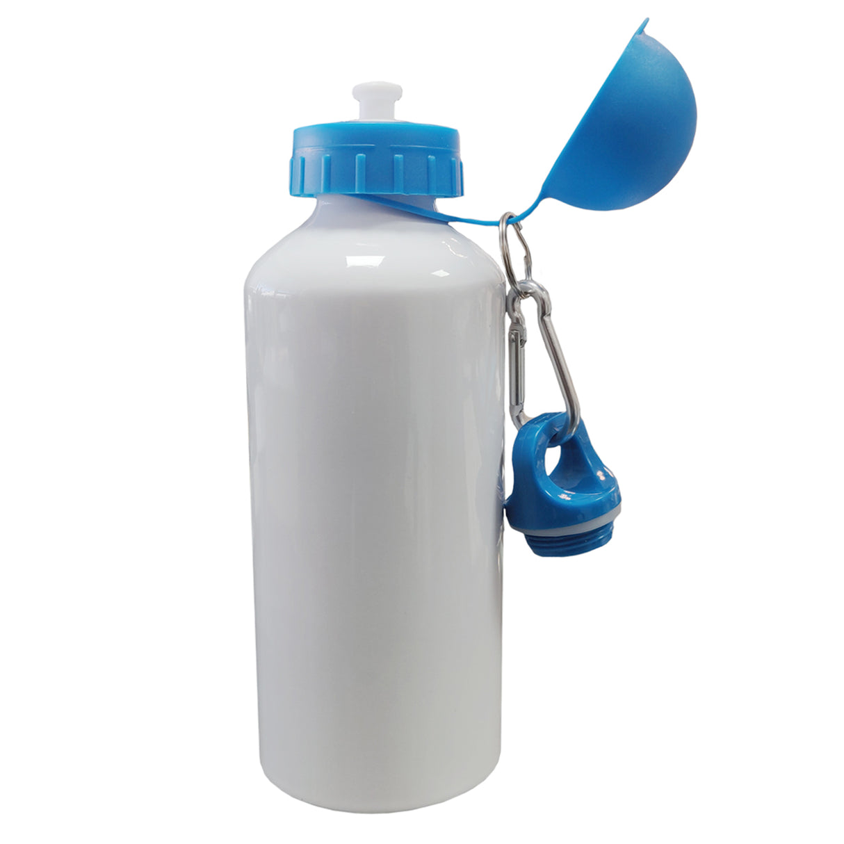 CARTON COMPLET - 60 x Bouteilles d'eau - Deux couvercles COULEURS (BLEU) - 600 ml