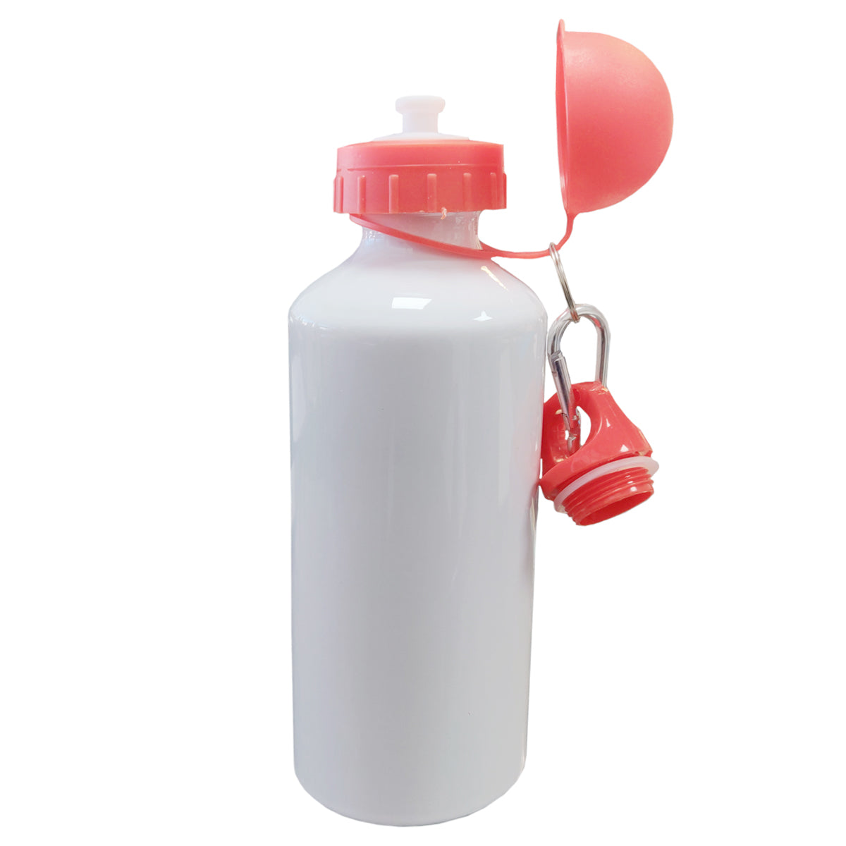 Wholesale Carton - 60 x Water Bottles - COLOURED Two Lids (RED) - 600ml