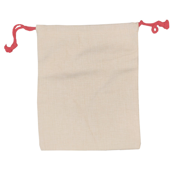 Bags - Drawstring / Xmas Sack - Linen Style - 30cm x 38.5cm - Longforte Trading Ltd