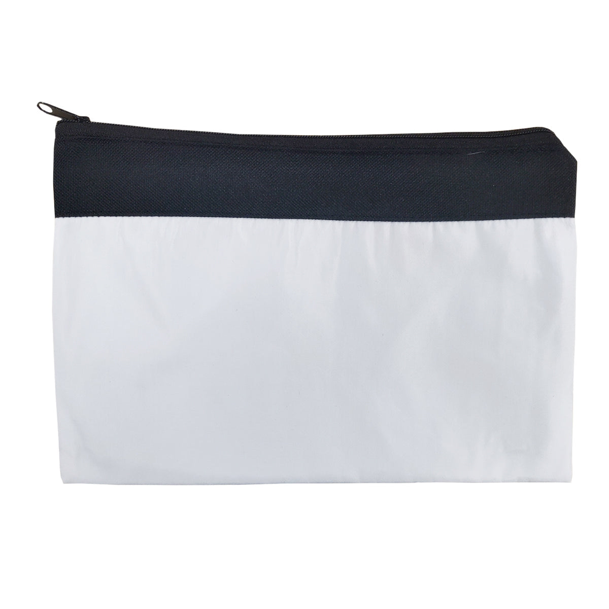 Wholesale Carton - 50 x Zip Up Bags - TWO TONE Black & White - 16cm x 23cm