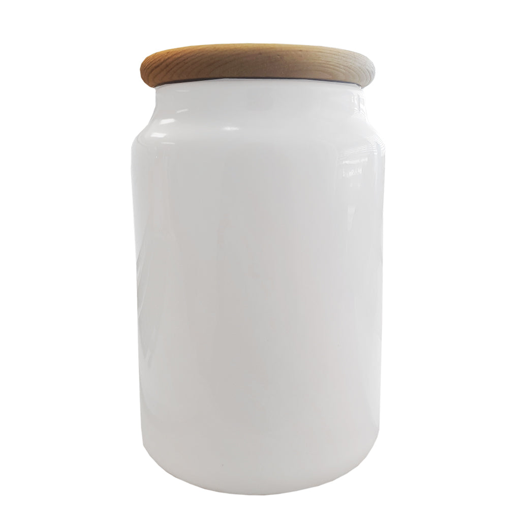 Wholesale Carton - 24 x Ceramic Cookie Jars with Wooden Lid