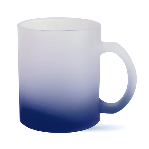 Tassen - Farbverlauf - mattiert - 11oz Glastasse - Dunkelblau