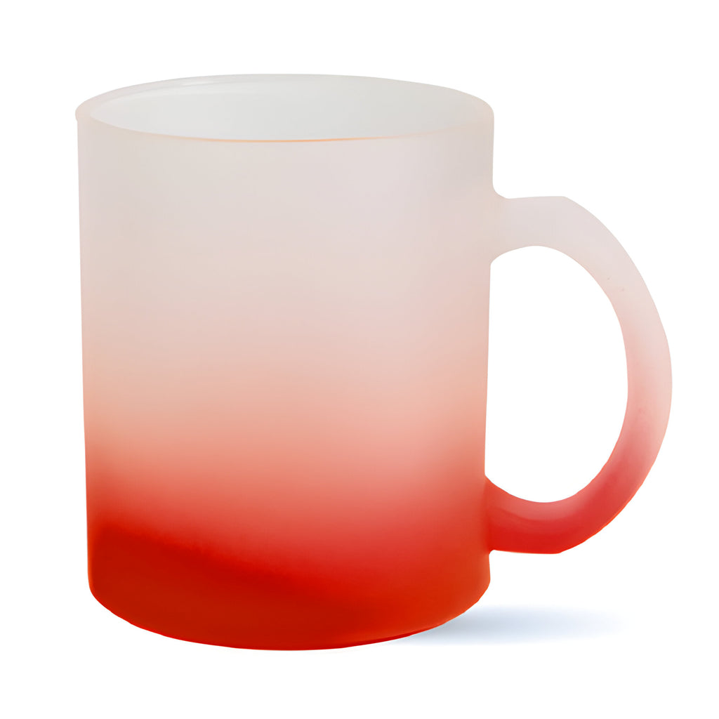 Tassen - Farbverlauf - mattiert - 11oz Glastasse - ROT