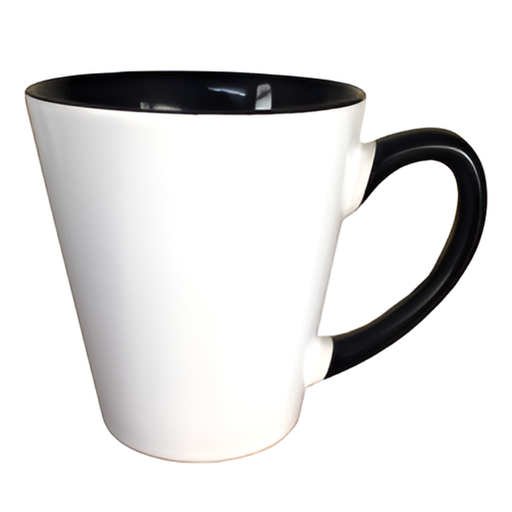 Mugs - Inner and Handle Coloured - 12oz Latte - Black