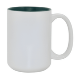 Dark Green 15oz Two Tone Sublimation Mug, pack of 36