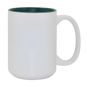 Dark Green 15oz Two Tone Sublimation Mug, pack of 36