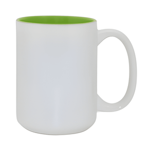 Light Green 15oz Two Tone Sublimation Mug, pack of 36
