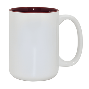 Maroon 15oz Two Tone Sublimation Mug, pack of 36