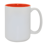 Orange 15oz Two Tone Sublimation Mug, pack of 36