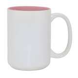 Pink 15oz Two Tone Sublimation Mug, pack of 36