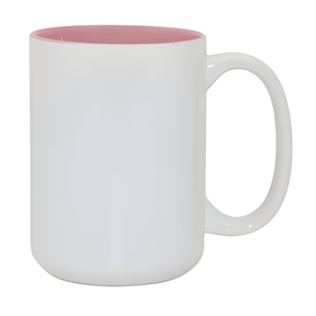 Pink 15oz Two Tone Sublimation Mug, pack of 36