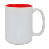 Red 15oz Two Tone Sublimation Mug, pack of 36