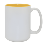 Yellow 15oz Two Tone Sublimation Mug, pack of 36