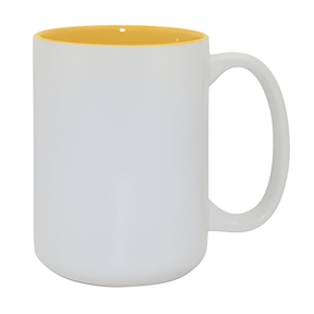 Yellow 15oz Two Tone Sublimation Mug, pack of 36