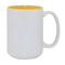 Mugs - 15oz - Two Tone Coloured Mugs - Yellow