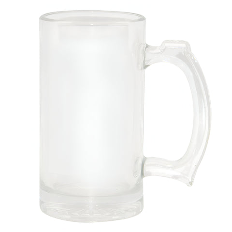 Mugs - Glass - CLEAR - Box of 2 x 16oz 'Trigger' Beer Steins