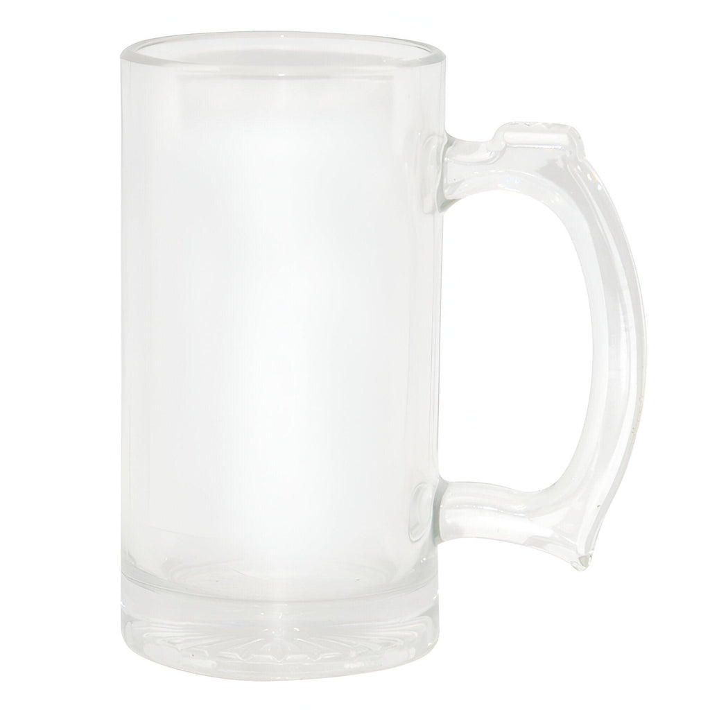 24 x CLEAR Glass 16oz 'Trigger' Beer Stein for Sublimation