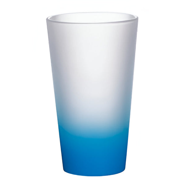 Mugs - Glass -  CONE - GRADIENT 17oz Glass - LIGHT BLUE