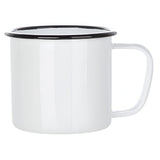 23oz / 700ml Sublimation Enamel Cup with Lid – Black Rim