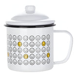 23oz / 700ml Sublimation Enamel Cup with Lid – Black Rim