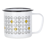 23oz / 700ml Sublimation Enamel Cup with Lid – Black Rim