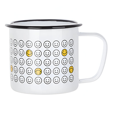 Mugs - Mugs en métal et émail - Boîte de 12 x 12oz Tasse en céramique émaillée blanche