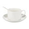 CARTON COMPLET - 36 tasses à café et soucoupes blanches de 5 oz