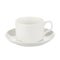 Mugs - PACK OF 6 - Plain White Mugs - 5oz Coffee Cup and Saucer - Longforte Trading Ltd