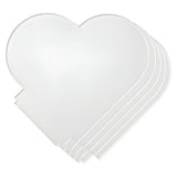 Spare Acrylic Inserts Only for LED Lamps, Heart, (15cm x 15cm), pack of 5