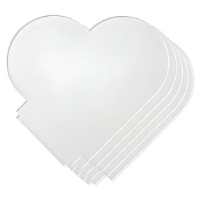 Spare Acrylic Inserts Only for LED Lamps, Heart, (15cm x 15cm), pack of 5