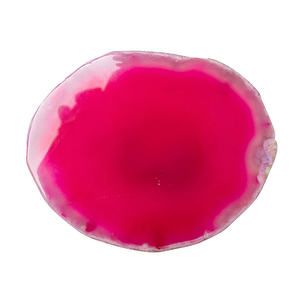 Engravables - Natural Agate - Coaster - Red