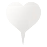 Sublimation Metal Cake Topper – Heart – White Aluminium (Pack of 5)