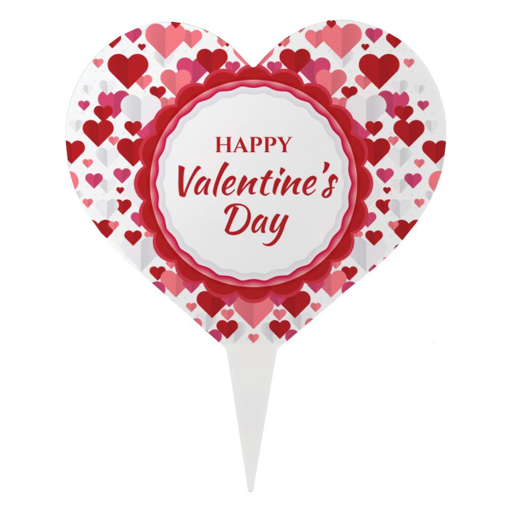 Sublimation Metal Cake Topper – Heart – White Aluminium (Pack of 5)