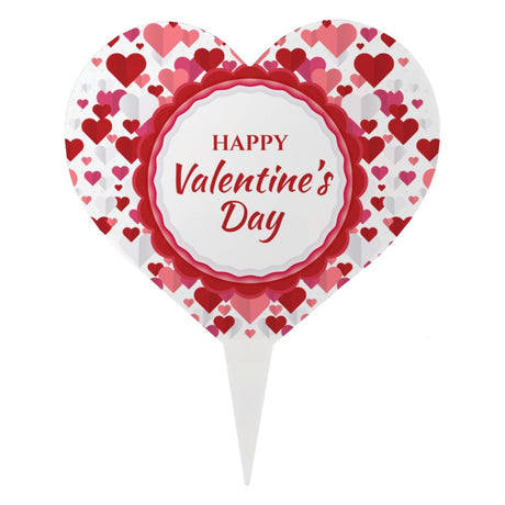 Sublimation Metal Cake Topper – Heart – White Aluminium (Pack of 5)