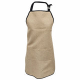 Schürze – SCHWARZER RAND – VOLLSTÄNDIGE Schürze aus Sackleinenimitat für Erwachsene mit Tasche – 84 cm x 64 cm