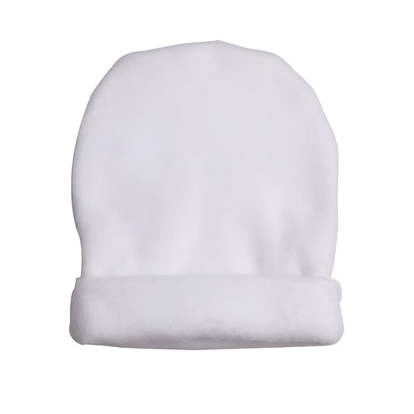 Headwear - Baby Sublimation Fleece Beanie Cap - White